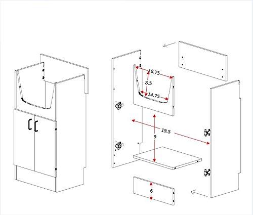 Berkeley Shampoo Cabinet SANDEN II Light Wood w Faucet, Bowl, Drain for Hair Studio Beauty Salon and Spa
