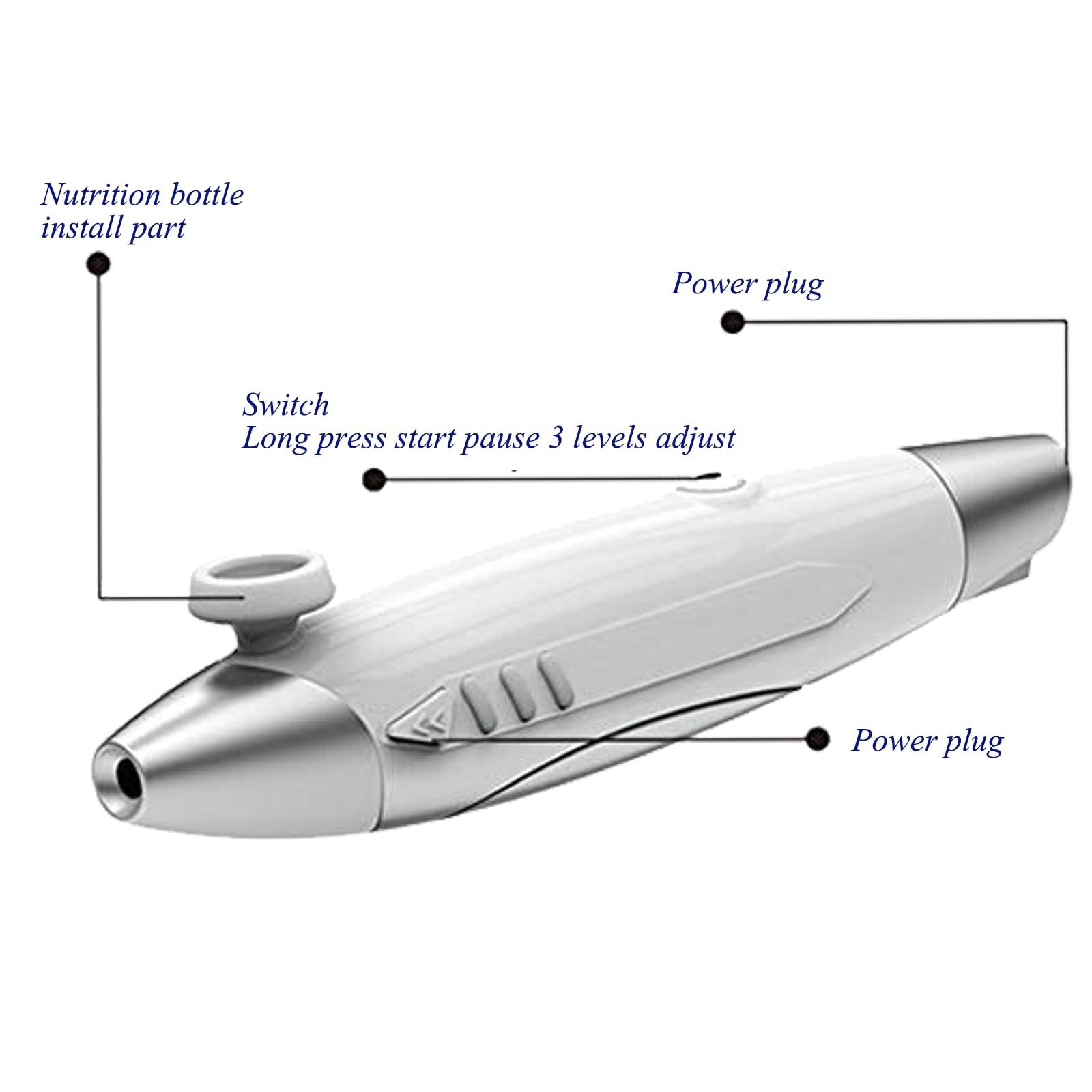 Elitzia Oxygen Facial Machine Oxygen Infusion Device Oxygen Sprayer Facial Nutrient Solution Set SPA Skincare Facial Machine Anti Aging Beauty Salon Machine 1.69fl.oz Per Bottle Eitzia