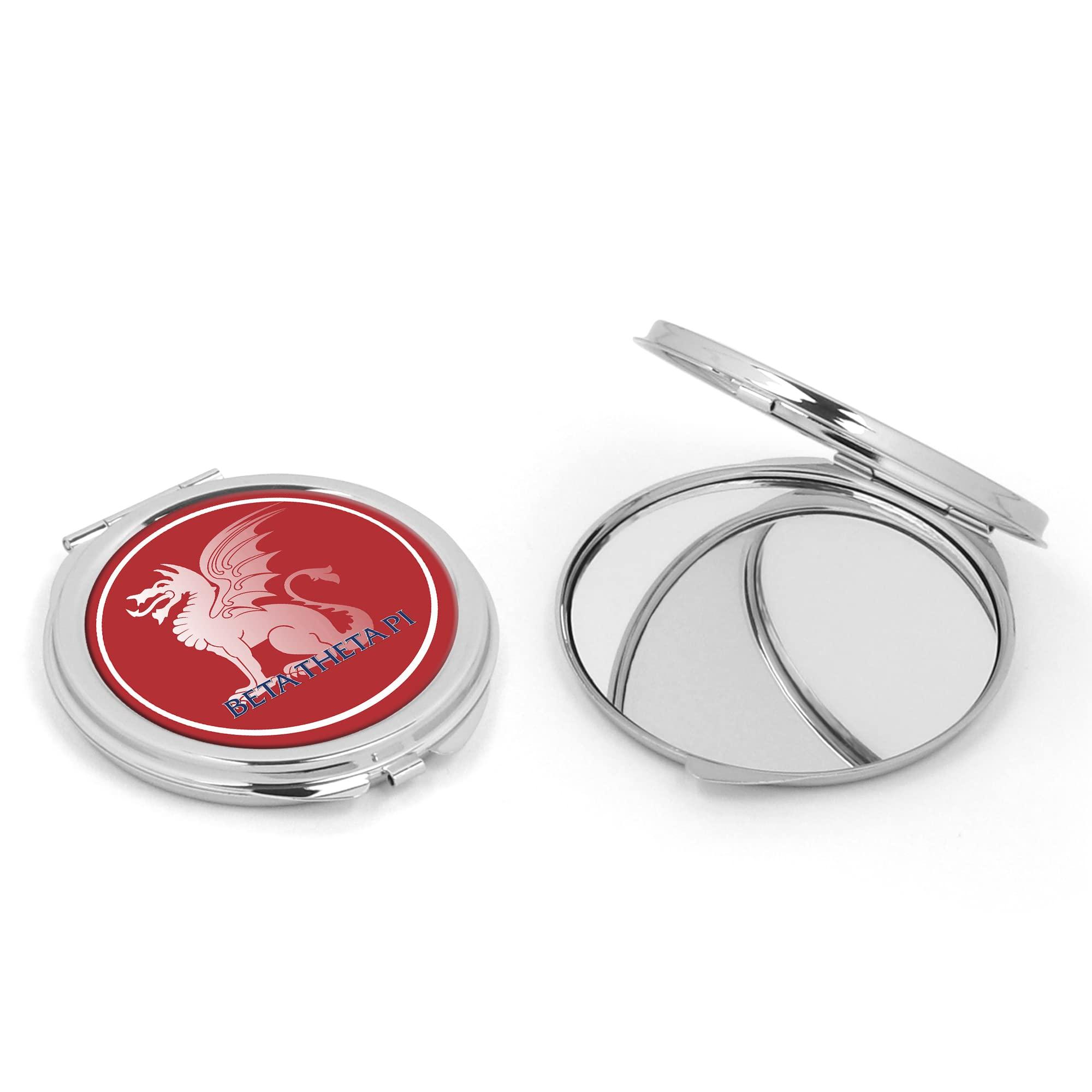 greeklife.store greeklife.store Beta Theta Pi Fraternity Compact Cosmetic Double Makeup Pocket Round Portable Mirror (Beta Theta Pi #4)