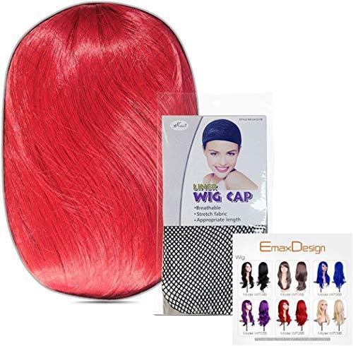 EmaxDesign EmaxDesign Wigs 28 inch Wavy Curly Cosplay Wig With Wig Cap and Comb (Red)