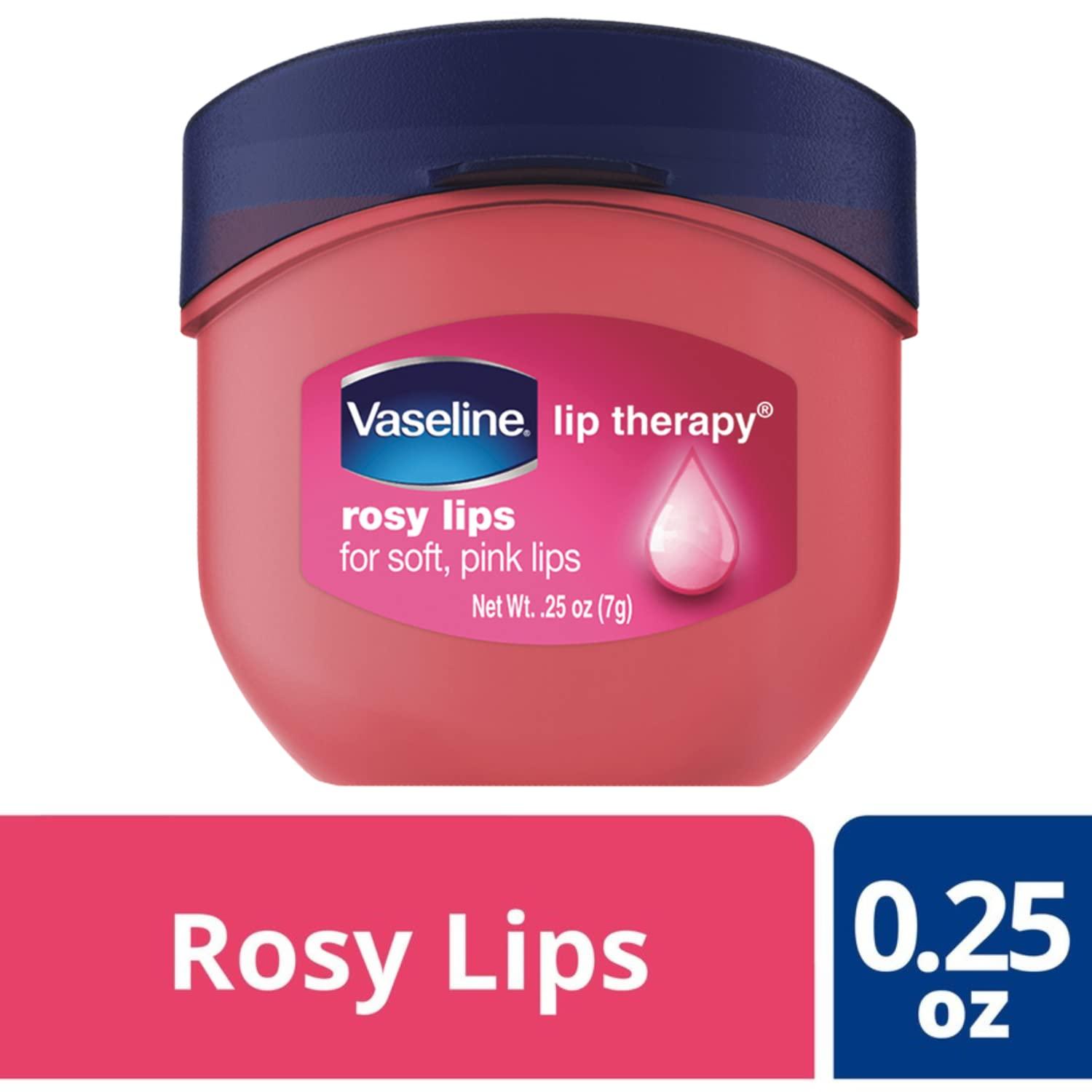 Vaseline Vaseline Lip Therapy Rosy Lips 6-Pack Mini Lip Balms for Soft, Deliciously Kissable Lips, Premium Gift Set, 0.25 Oz Ea