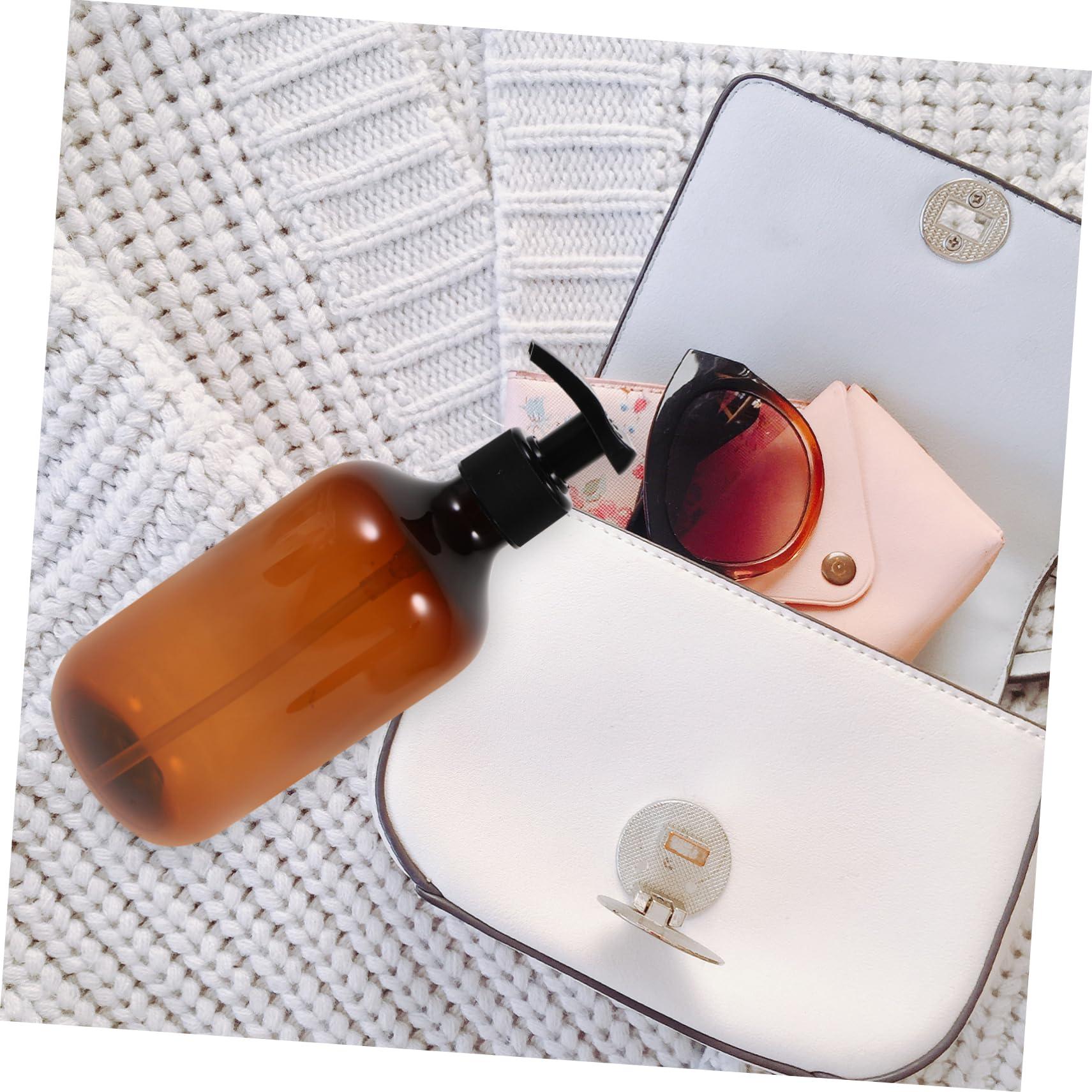 Beaupretty Beaupretty Brown Bottles 2pcs Shampoo Dispenser Liquid Bottle Shampoo Bottle Heart-Shaped Shampoo Bottles