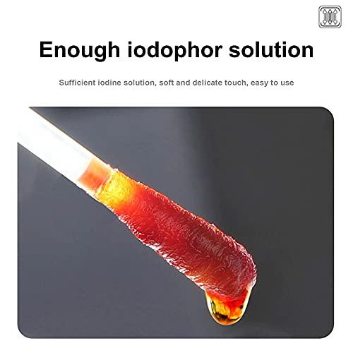 XRFENG 50 PCS Disposable Iodine Swab Portable Medical Swabs Outdoor Supplies Care Nasal