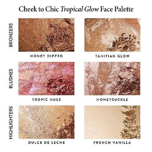 LAURA GELLER NEW YORK LAURA GELLER NEW YORK Cheek to Chic Tropical Glow Baked Face Palette | Includes 2 Blushes, 2 Bronzers and 2 Radiant Highlighters