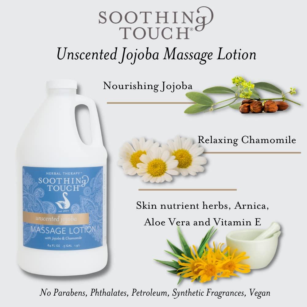 Soothing Touch Soothing Touch Unscented Jojoba Massage Lotion (1 Gallon) + ForPro Premium Microfiber 3-Piece Massage Sheet Set