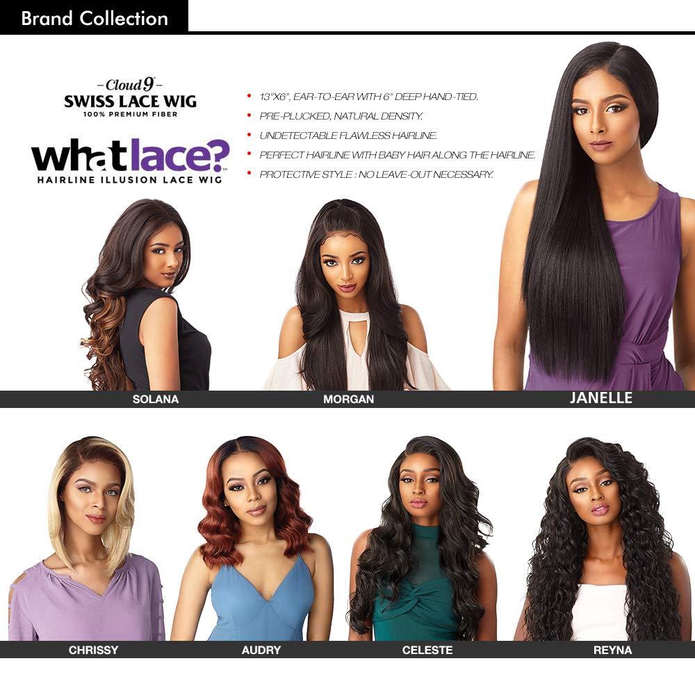 Sensationnel Sensationnel What lace 13x6 Wigs - solana lacefrontal hand tied glueless synthetic with natural density preplucked hairline (1 JETBLACK)