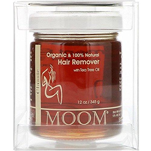 MOOM MOOM Organic Hair Remover Waxing Kit Refill with Tea Tree Oil & Lemon juice - Natural Sugar Glaze – Perfect for Bikini Leg Eyebrow & Body 12 oz (2-Pack))