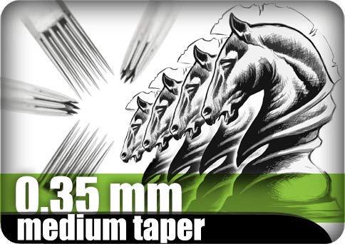 Kwadron Kwadron Tattoo Needles Box of 50 - .35mm 9 Turbo Round Liner Long Taper