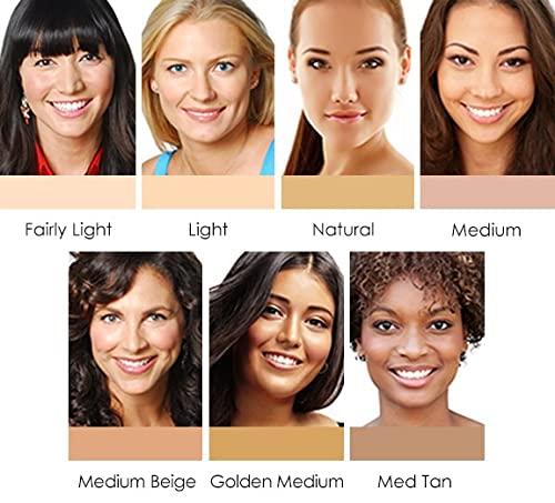 Genie GENIE NUTRATANICALS Antioxidant Foundation Light, 8 gm & Small Kabuki Brush