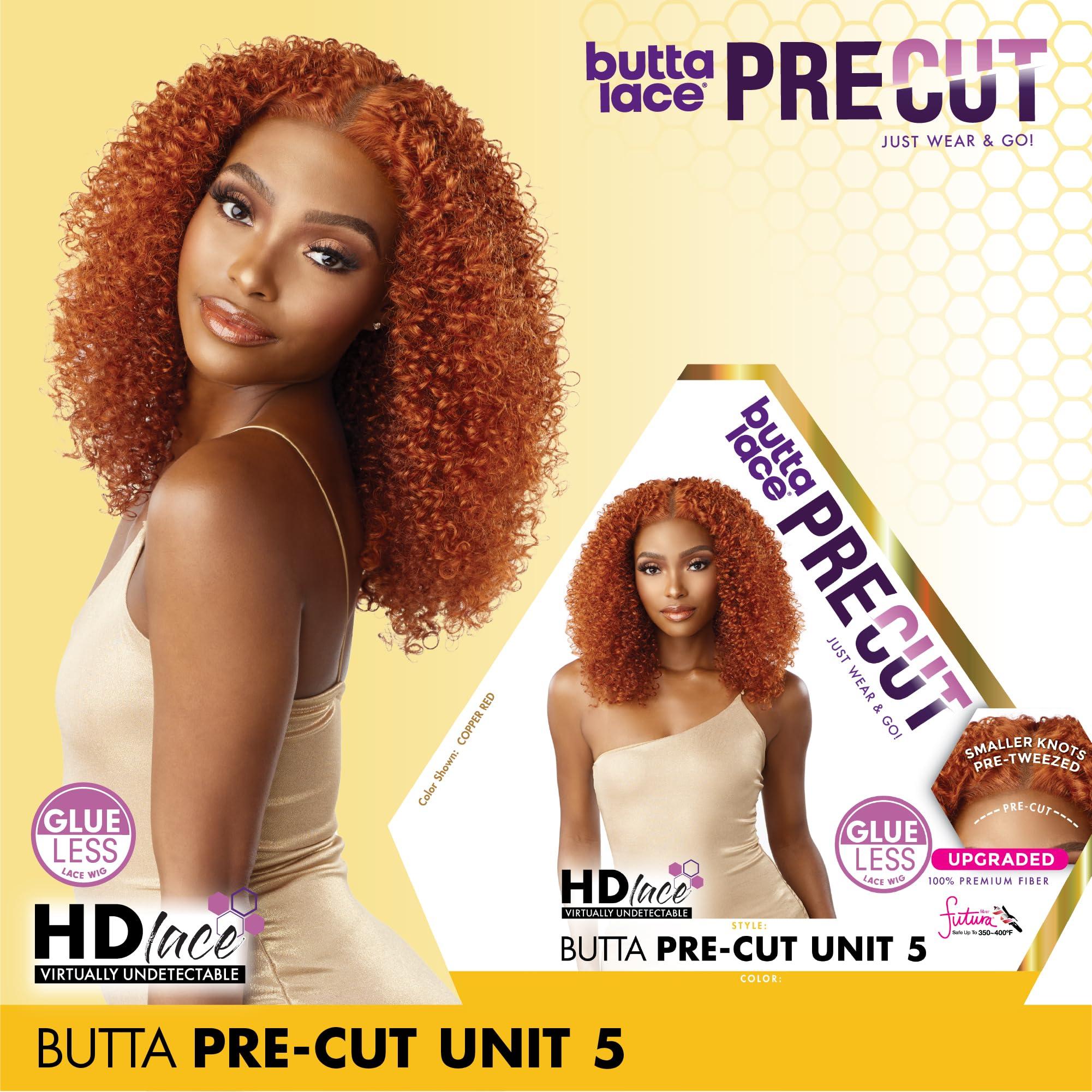 Sensationnel Sensationnel Butta lace precut wigs - unit 5 glueless extra wide 5 inch deep parting synthetic pre tweezed smaller knot hairline (2 DARKBROWN)