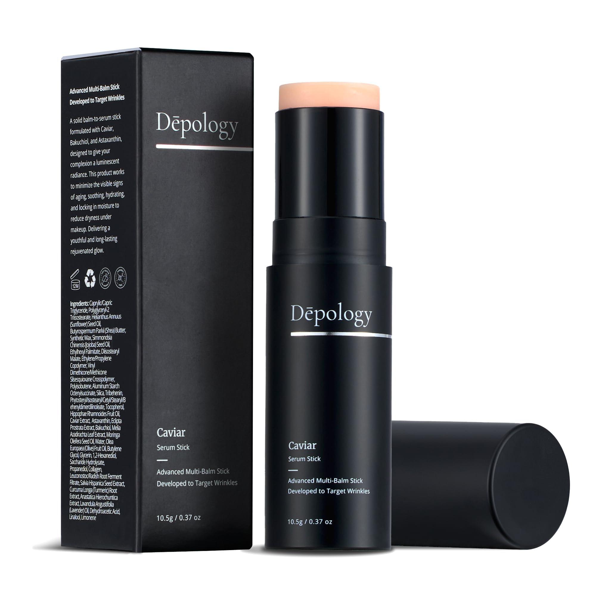 depology depology Caviar Serum Stick, Multi Balm Stick Hydrating for Refined Wrinkle Appearance, Luxurious Facial Balm to Hydrate and Diminish Signs of Aging, Korean Skin Care