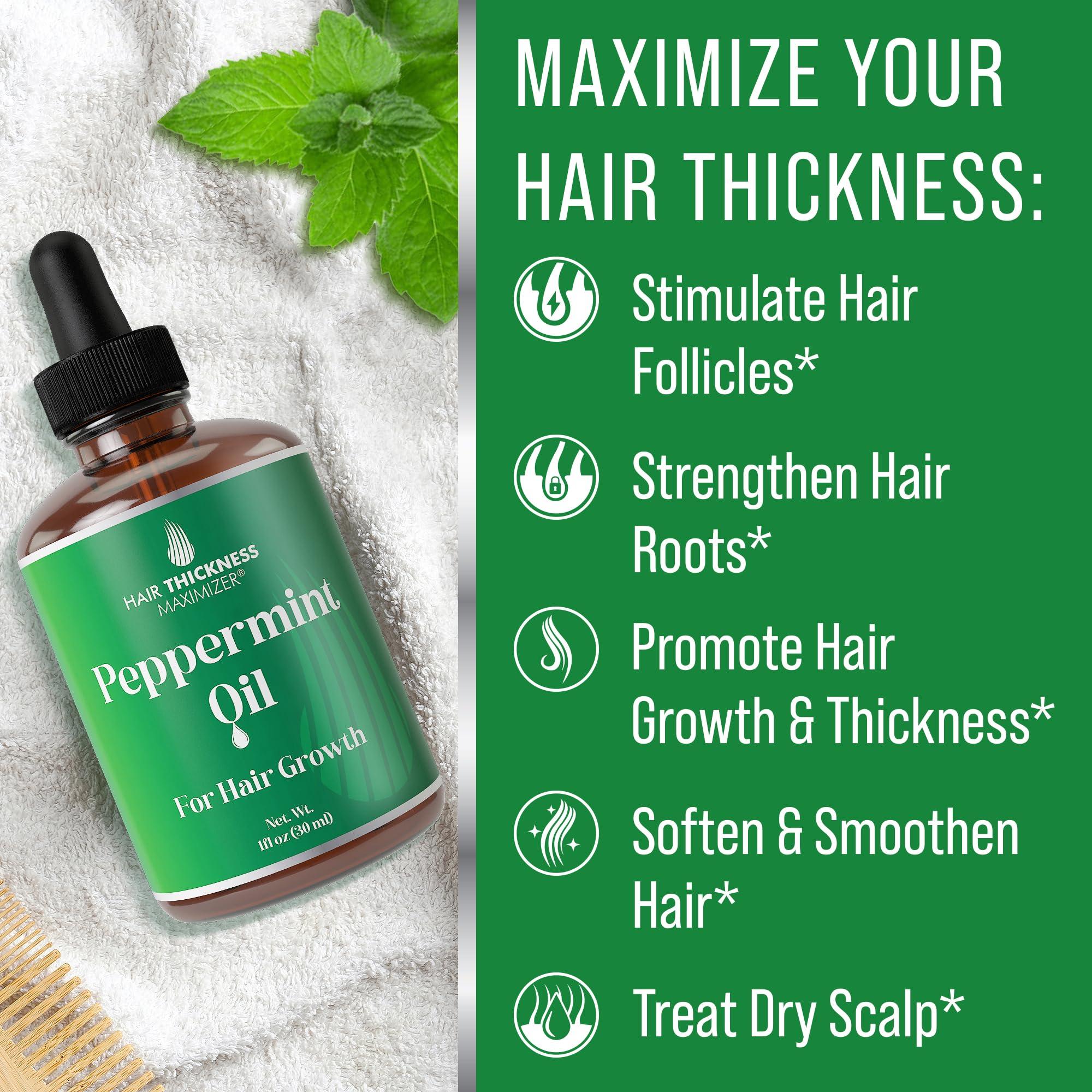 Hair Thickness Maximizer Peppermint Hair Growth Oil 1oz