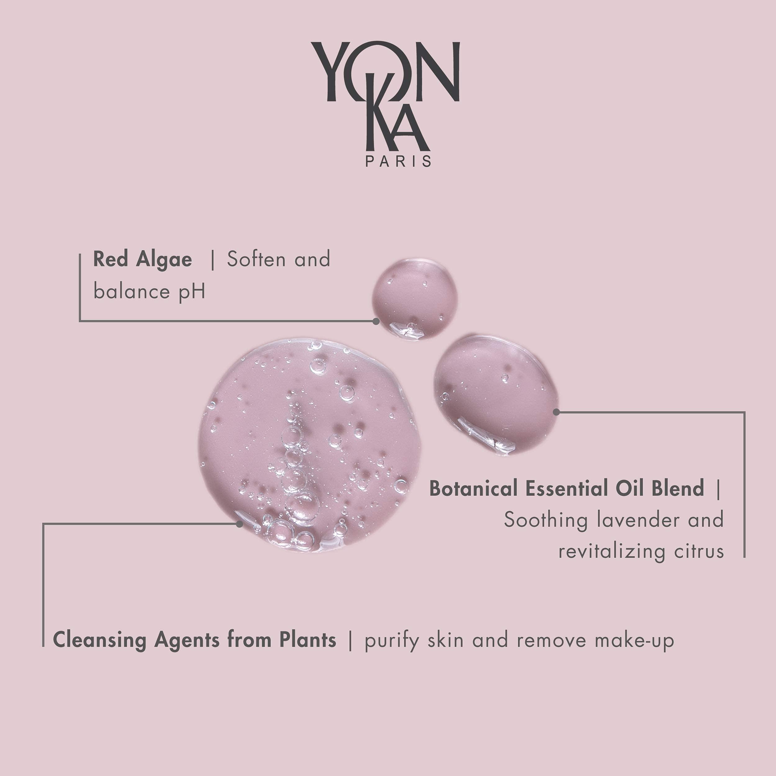 Yonka Yon-Ka Gel Nettoyant, Guarana Scrub Set, Gentle Foaming Face Wash and Makeup Remover, Facial Exfoliator and Detoxifying Scrub, Normal and Acne Prone Skin