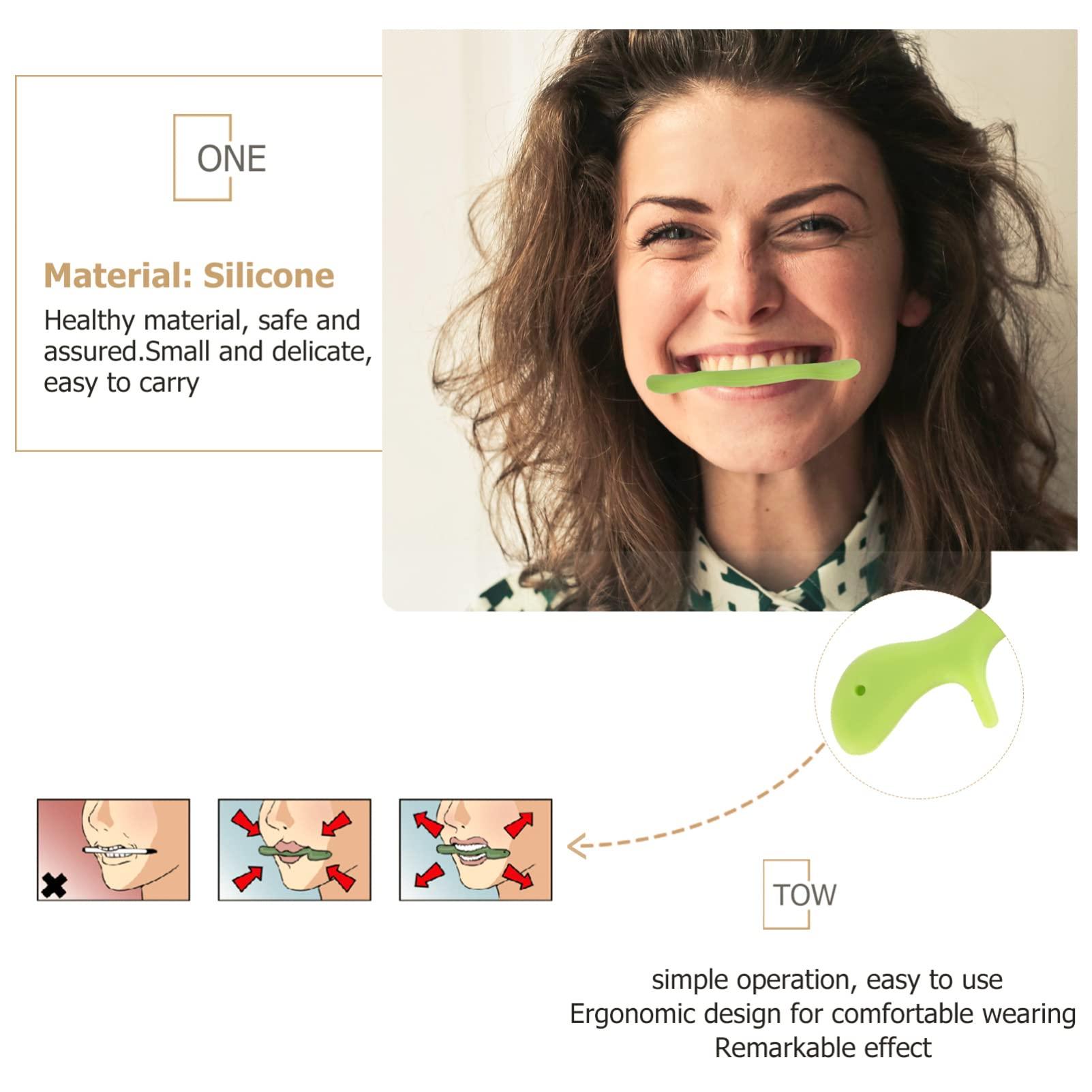 Healifty Healifty Facial Muscle Exerciser 2pcs Smile Practice Tool Speech Stutter Straighteners Beauty Kit Cosmetology Kit Smile Training Accessories Smiling Training Brace Lips Exerciser Set Smile Face Maker