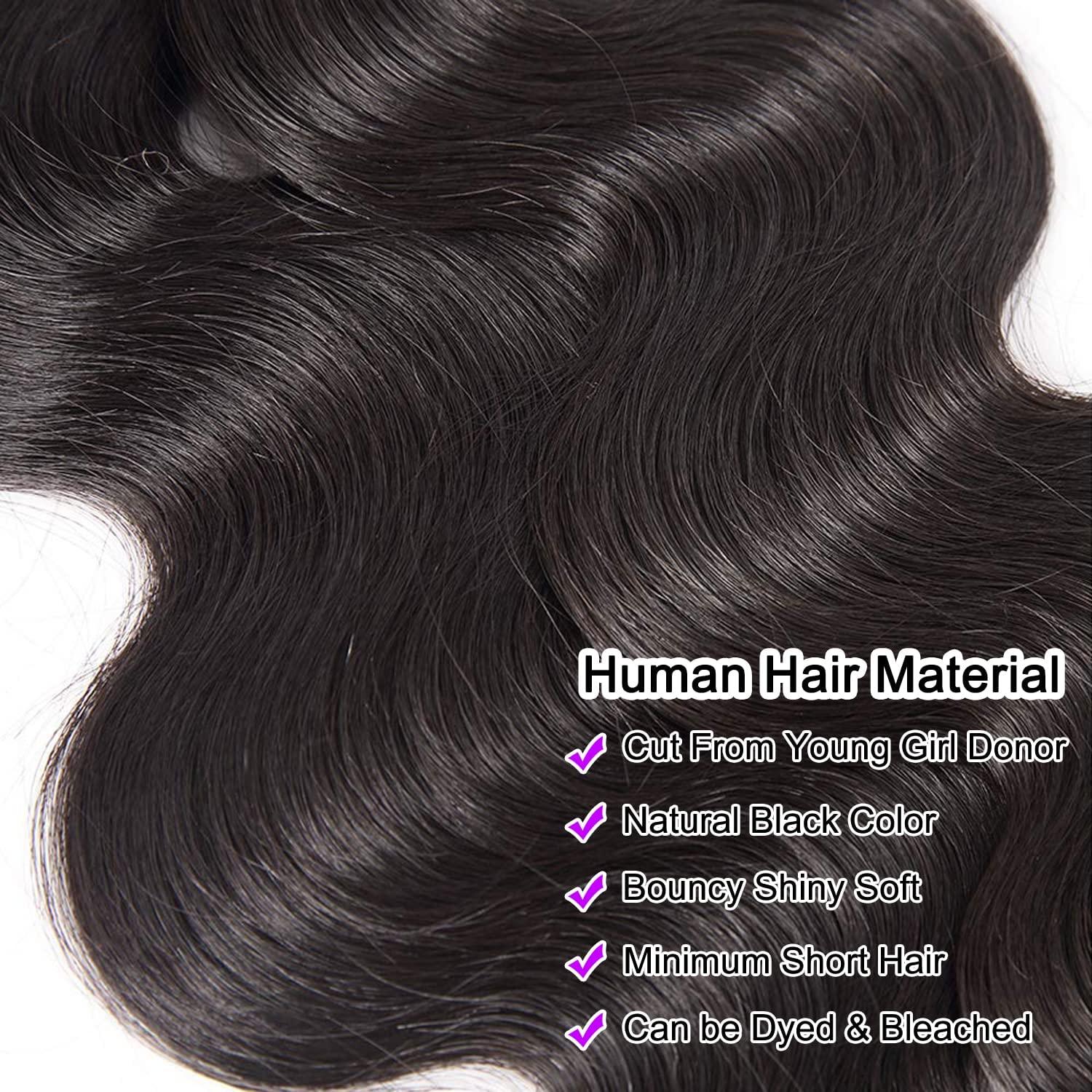 AIMAKER Body Wave Human Hair 3 Bundles 18 18 18inch Brazilian Virgin 3Bundles Human Hair Body Wave Bundles Hair Extensions