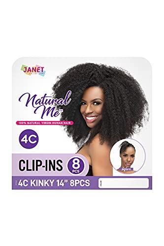 Janet Janet Natural Me Clip-Ins natural Virgin human Hair NATURAL ME 4C KINKY CLIP-INS 8PCS (NATURAL)
