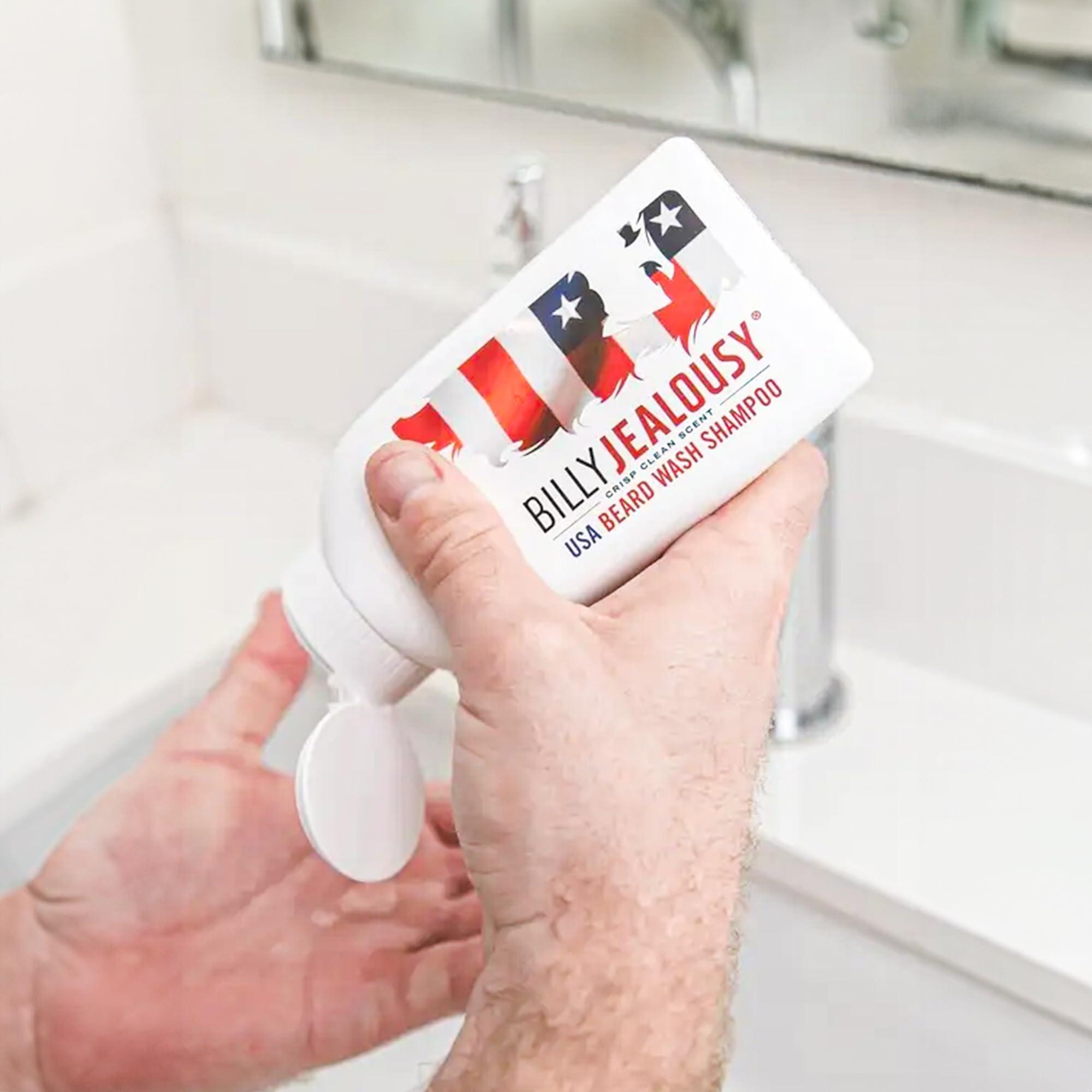 Billy Jealousy Billy Jealousy USA Beard Wash for Men Enriched With Softening & Hydrating Aloe Plus Strengthening and Conditioning Green Tea Extracts for Manageable and Frizz-Free Hair, 8 Fl Oz