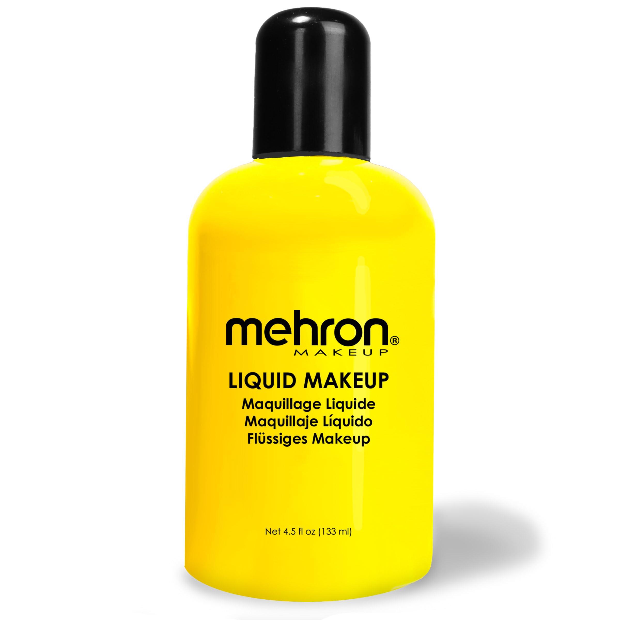 Mehron Mehron Makeup Liquid Makeup | Face Paint and Body Paint Perfect for Halloween, Cosplay I Air Brush Compatible 4.5 oz (133 ml) (Yellow)