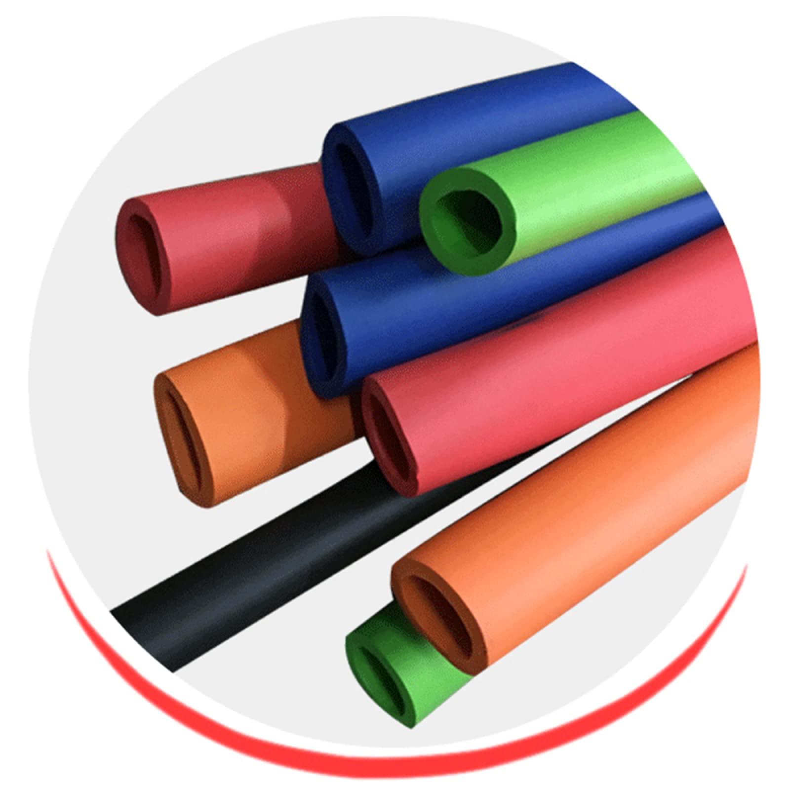 Ding&ng NBR High Density Sponge Tube Sleeve, Flame Retardant Foam Tube, Color Fitness Equipment Anti-Collision Foam Sleeve, 2m Long,Black 18mm*5mm
