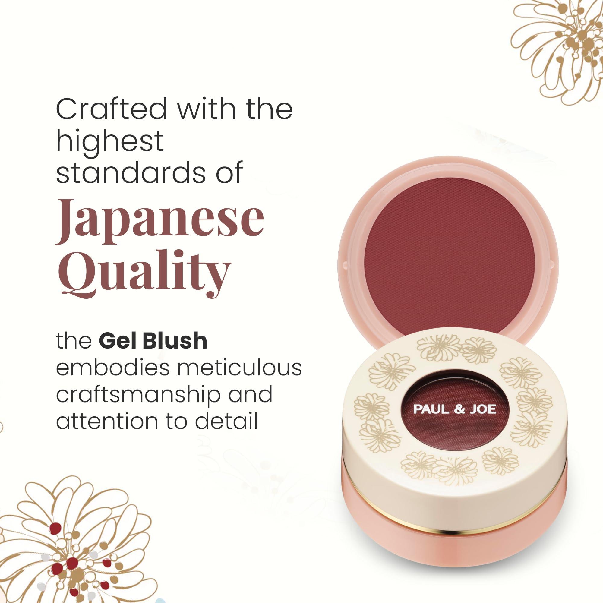 Paul & Joe Paul & Joe Gel Blush, Bright and Buildable Blush Makeup, Water-Based Gel Makeup Blush with Hydrating Oils for Dewy, Radiant Finish, Garnet and Wine Red Cheek Tint, 05 Sommeliere, 0.71 oz