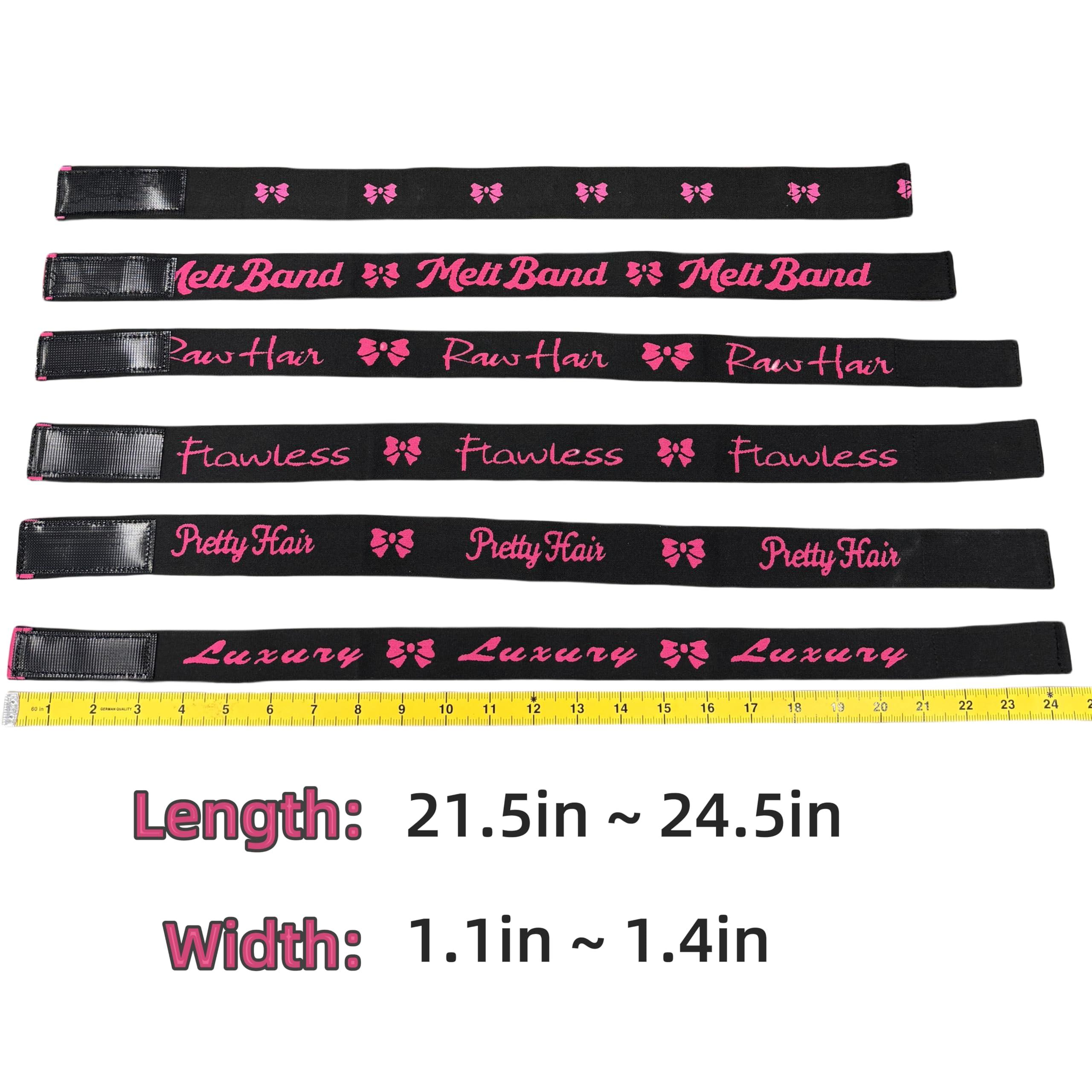 Muundim Muundim Elastic Edge Band for Women Christmas Headbands Thin Lace Front Wigs - Wig Melting Bands 2pcs