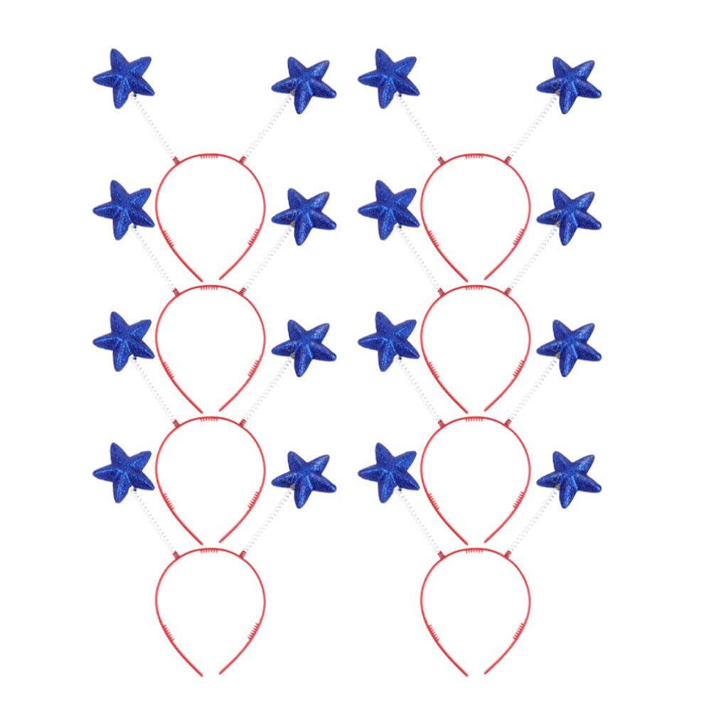 Lurrose Lurrose 8pcs Star Head Boppers Martian Headband Alien Antenna Headband Star Headband Novelty Headbands (Blue)