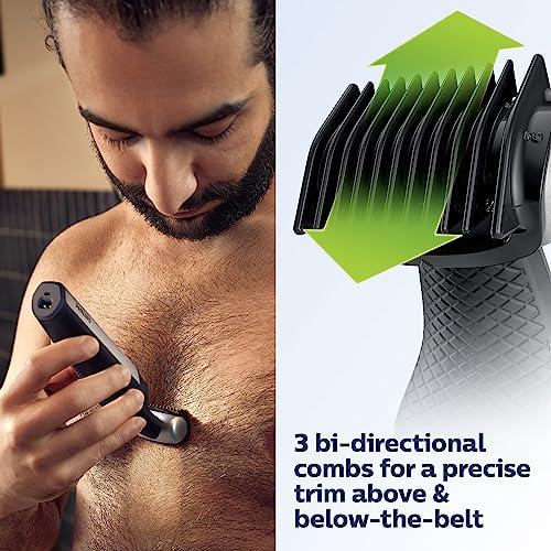 Philips Norelco Philips Norelco Bodygroom Series 5000 Showerproof Body & Manscaping Trimmer for Men with Back Attachment, BG5025/40 + Philips Norelco Nose Trimmer 3000, for Nose, Ears, Eyebrows, NT3600/62