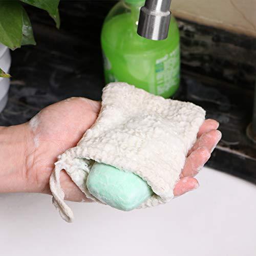 OUNONA OUNONA 3Pcs Soap Saver Bag Natural Sack Soap Net Pouch for Bath and Shower Use