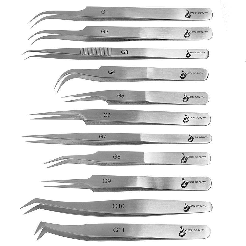 Yegi Beauty G-Line Tweezers for Eyelash Extensions G-4