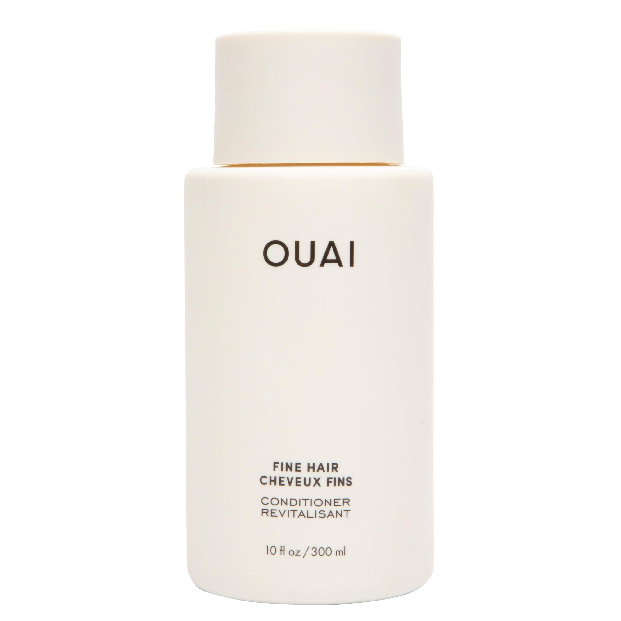OUAI OUAI Fine Hair Conditioner-Volumizing Conditioner for Fine Hair Made with Keratin, Biotin and Chia Seed Oil - Adds Softness, Bounce and Volume - Free from Parabens, Sulfates, and Phthalates (10 oz)