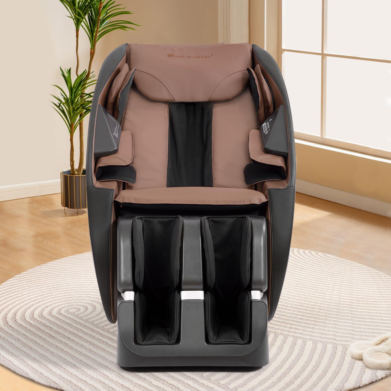 FDW FDW Shiatsu Massage Chairs Full Body and Recliner Zero Gravity Massage Chair Electric with Built-in Heart Foot Roller Air Massage Easy to Move for Home Office,Black