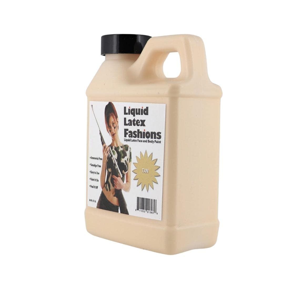 Liquid Latex Fashions Liquid Latex Fashions - Ammonia Free Halloween Easy Peel Off Body Paint, Ideal for Art, Theater, Parties, School Plays, Cosplays and Concerts, Flesh- 8 oz