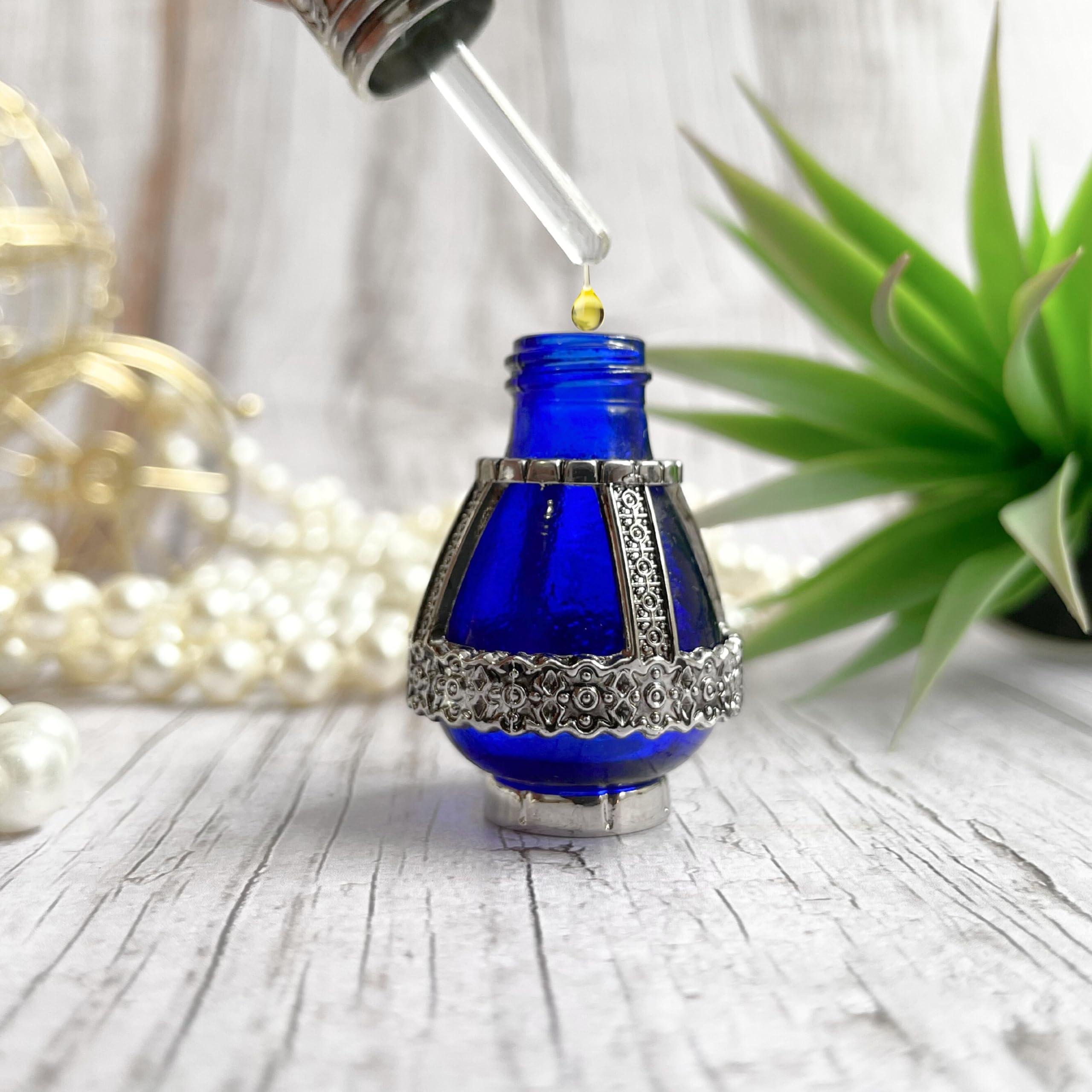 3 ARCHES USA 3 Arches USA Spikenard Anointing Prayer Oil in Reusable Blue Cobalt Glass Vial 0.24fl.oz/7ml