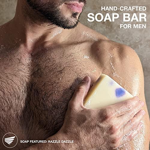 Right Wing Naturals Right Wing Naturals Bar Soap Gift Set for Men | Handcrafted Cold-Pressed Soap | Handmade Organic Soap for Men | Most Popular Flavors | Natural Scented Men’s Bar Soap| Pack of 4 Bars