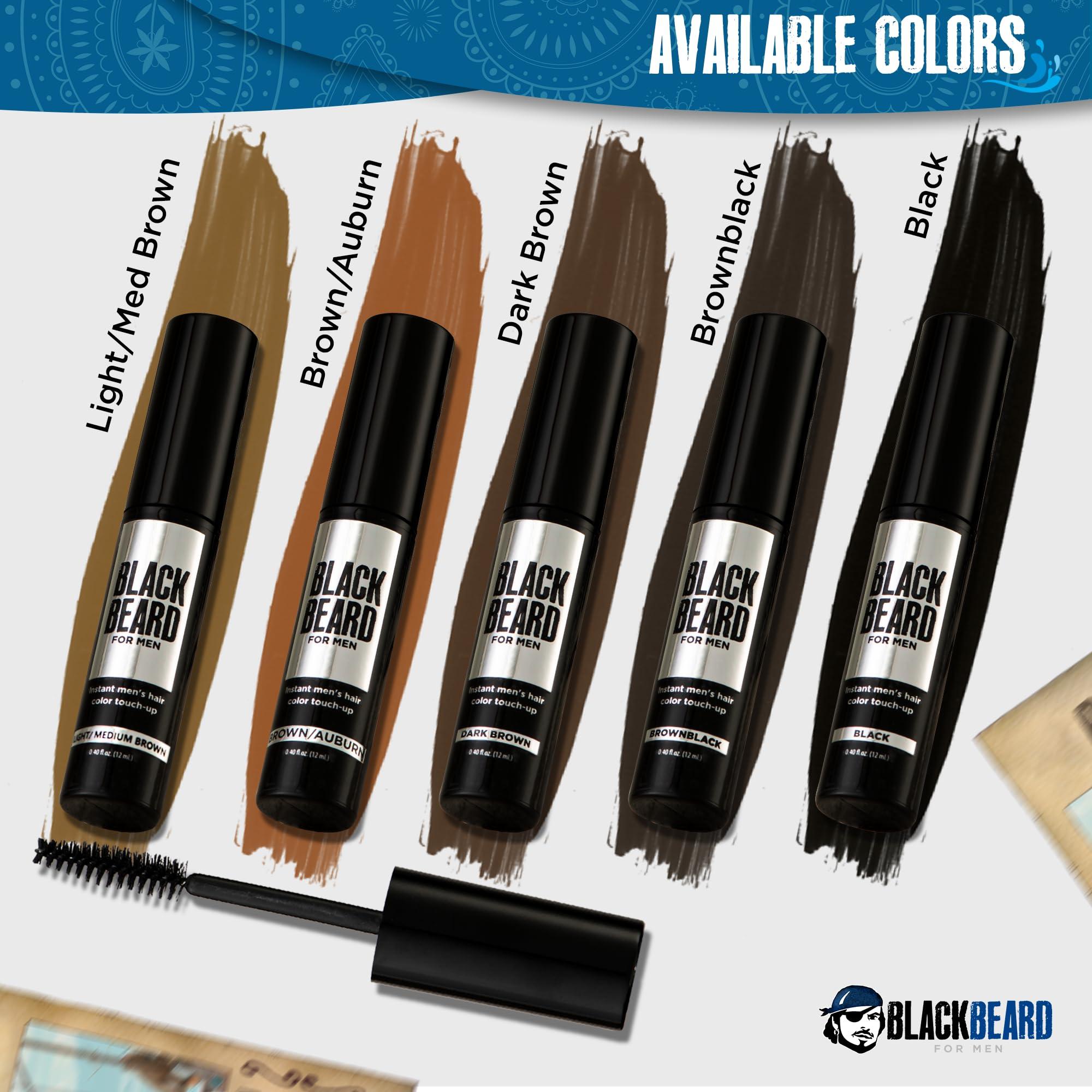 BLACKBEARD Blackbeard Formula X - Instant, Hypoallergenic, 1-Day Color for Men\'s Beard, Mustache, Eyebrows, and Sideburns - Temporary Tint - Brown/Auburn, 6 Pack