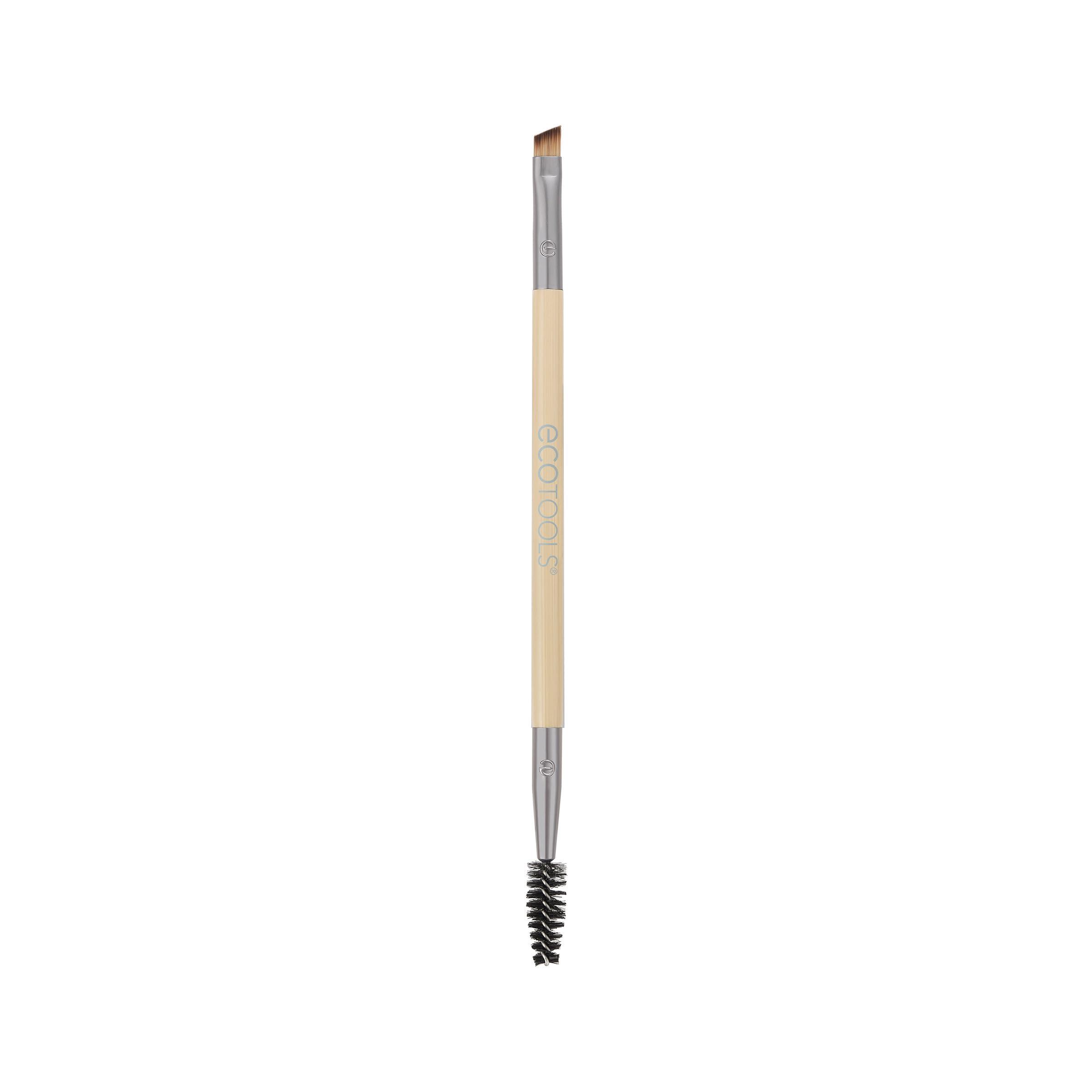 EcoTools EcoTools Eyebrow Brush Duo, Tame, Sculpt & Fill in Brows, Multipurpose For Eyebrow Gel, Powder, & Cream, Dual-Ended Spoolie & Angled Brow Brush, Eco Friendly, Cruelty-Free, & Vegan, 1 Count