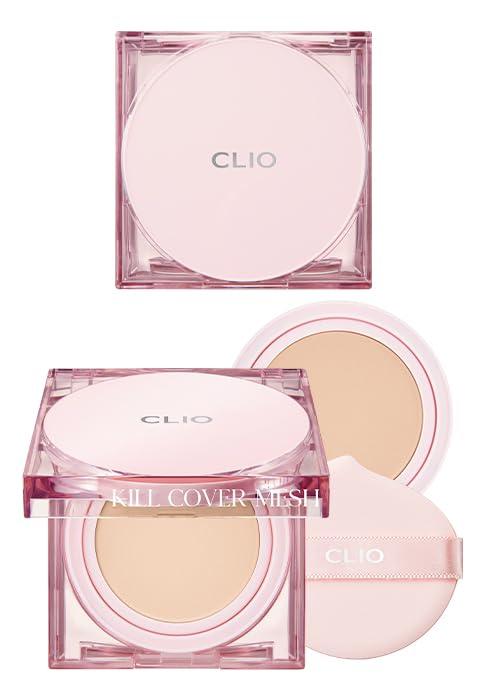 CLIO PROFESSIONAL CLIO Kill Cover Mesh Glow Cushion Foundation ([Refill Included] 15g*2, 21N LINEN), Glass Skin, Long-Lasting, Lightweight, Buildable Coverage, Glowy Skin Makeup