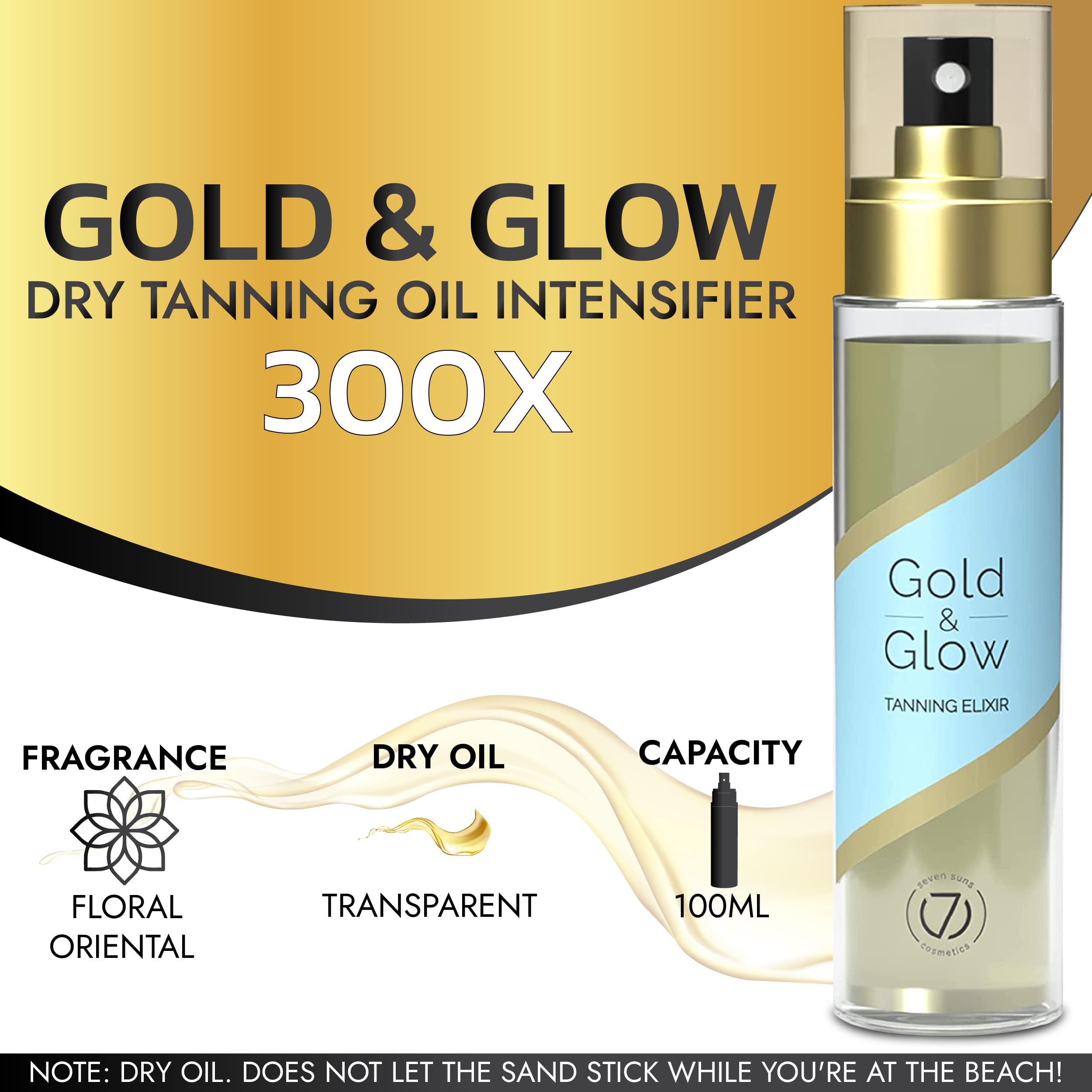 7 Suns Cosmetics Dry Oil Tanning Spray Indoor/Outdoor Accelerator 3.4 fl oz