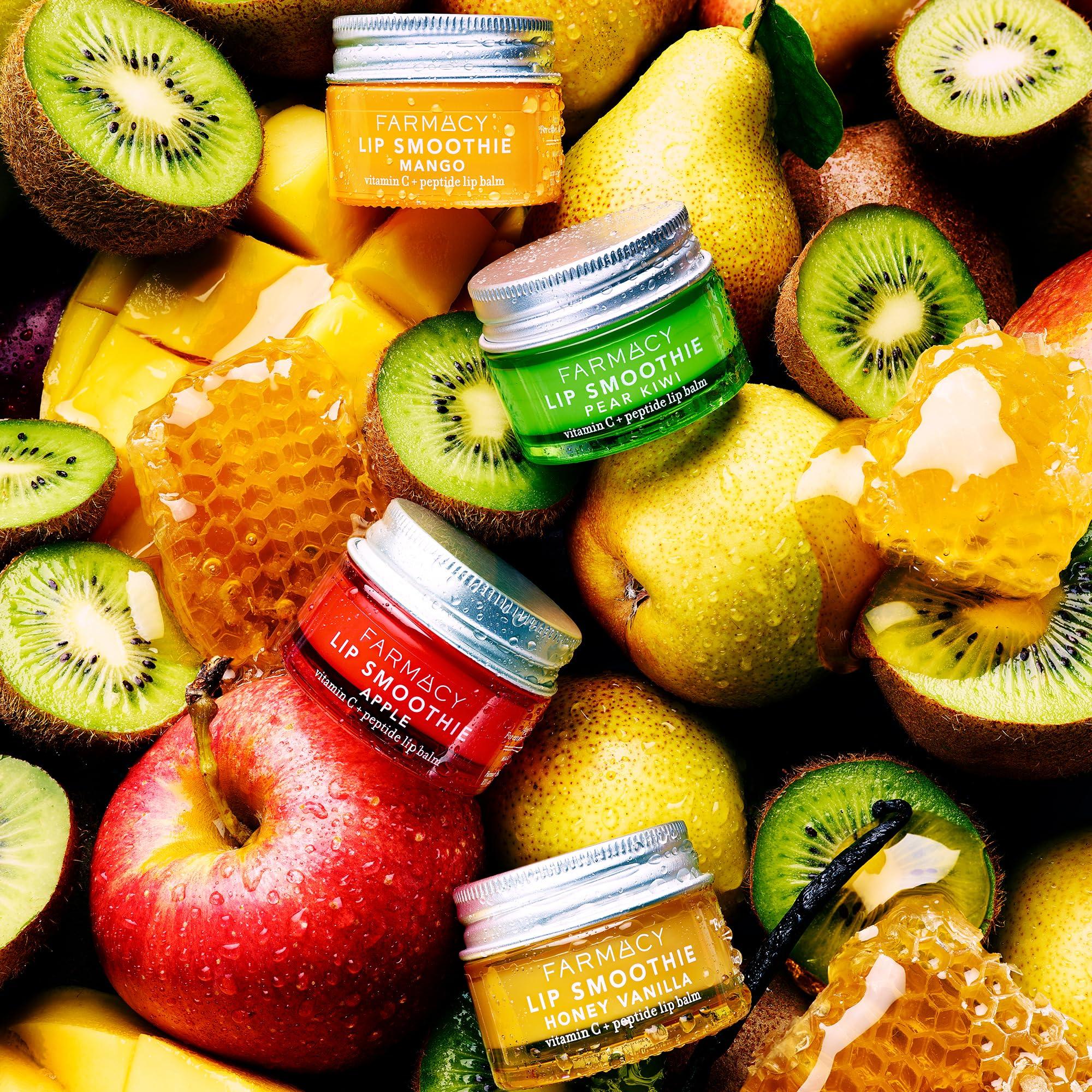 Farmacy Farmacy Peptide Lip Balm - Lip Smoothie Hydrating Lip Balm with Vitamin C to Visibly Plump + Smooth Lip Lines - Nourishing Lip Treatment with a High-Gloss Finish - Mango (10g)