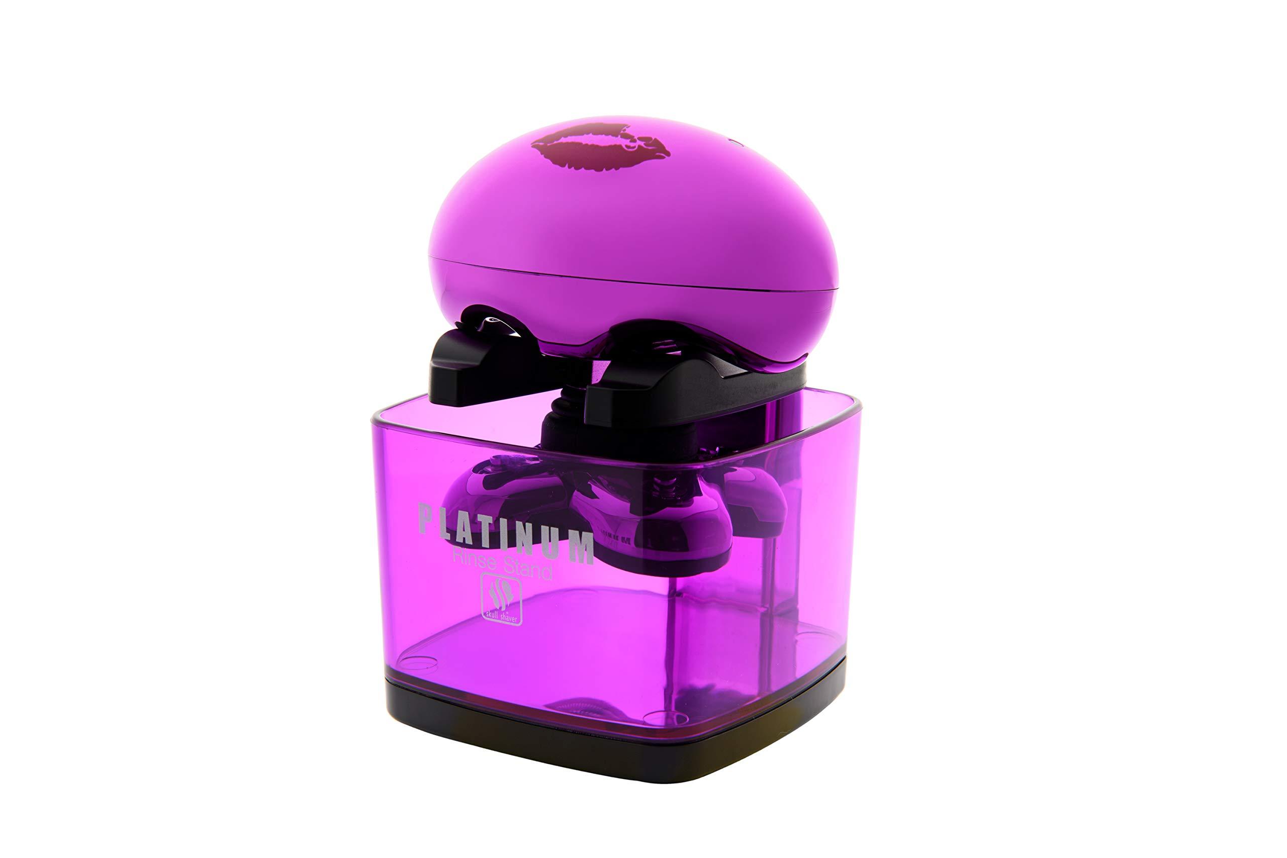 Skull Shaver Skull Shaver Butterfly Kiss Pro, Butterfly Platinum Rinse Stand (Rose Gold) and Beige Butterfly Kiss Electric Razor Travel Case Bundle