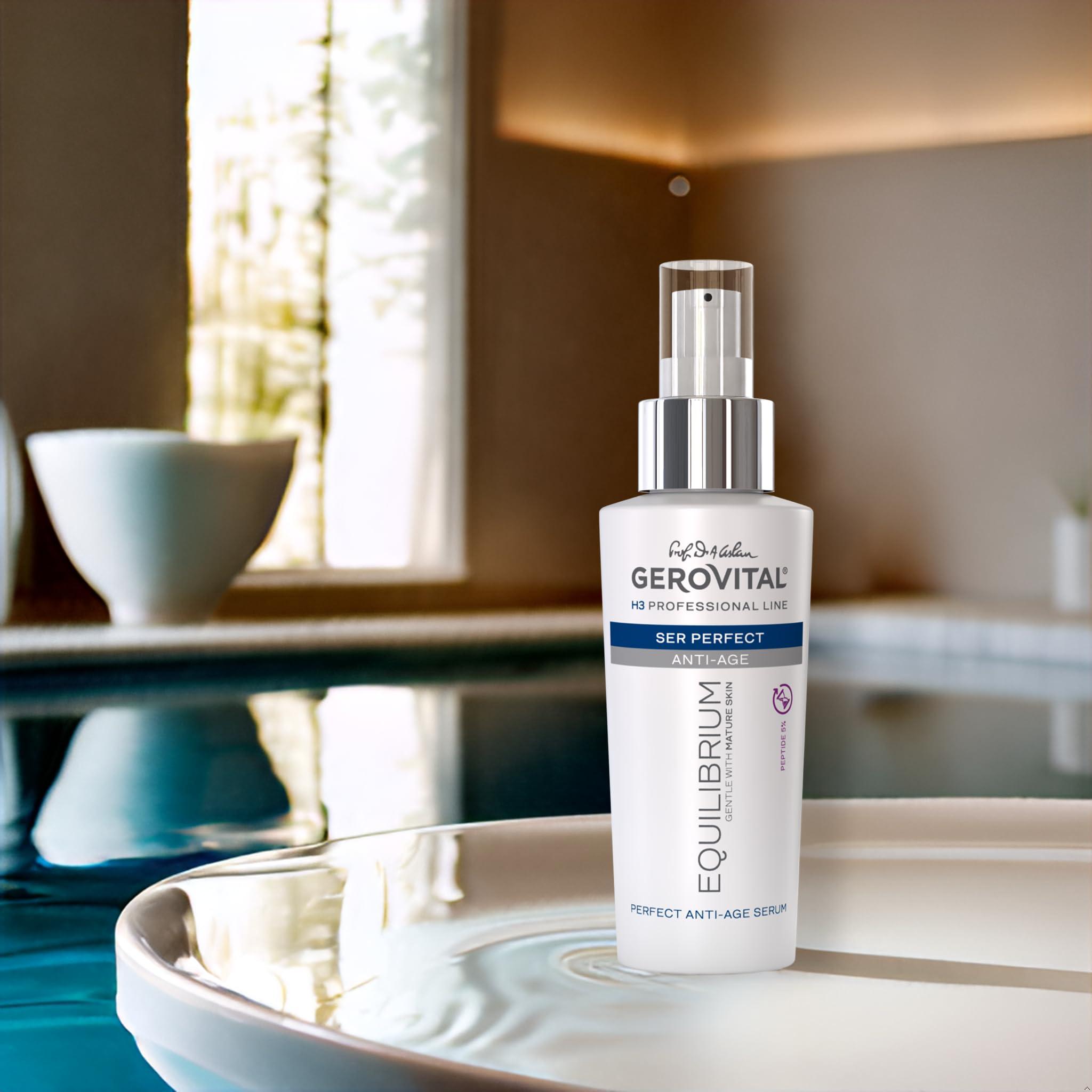 Gerovital Gerovital EQUILIBRIUM Perfect Anti-Aging Serum with Peptide 5% | Intensive Treatment for Mature, Dry and Wrinkled Skin | Professional Product, 100 ml