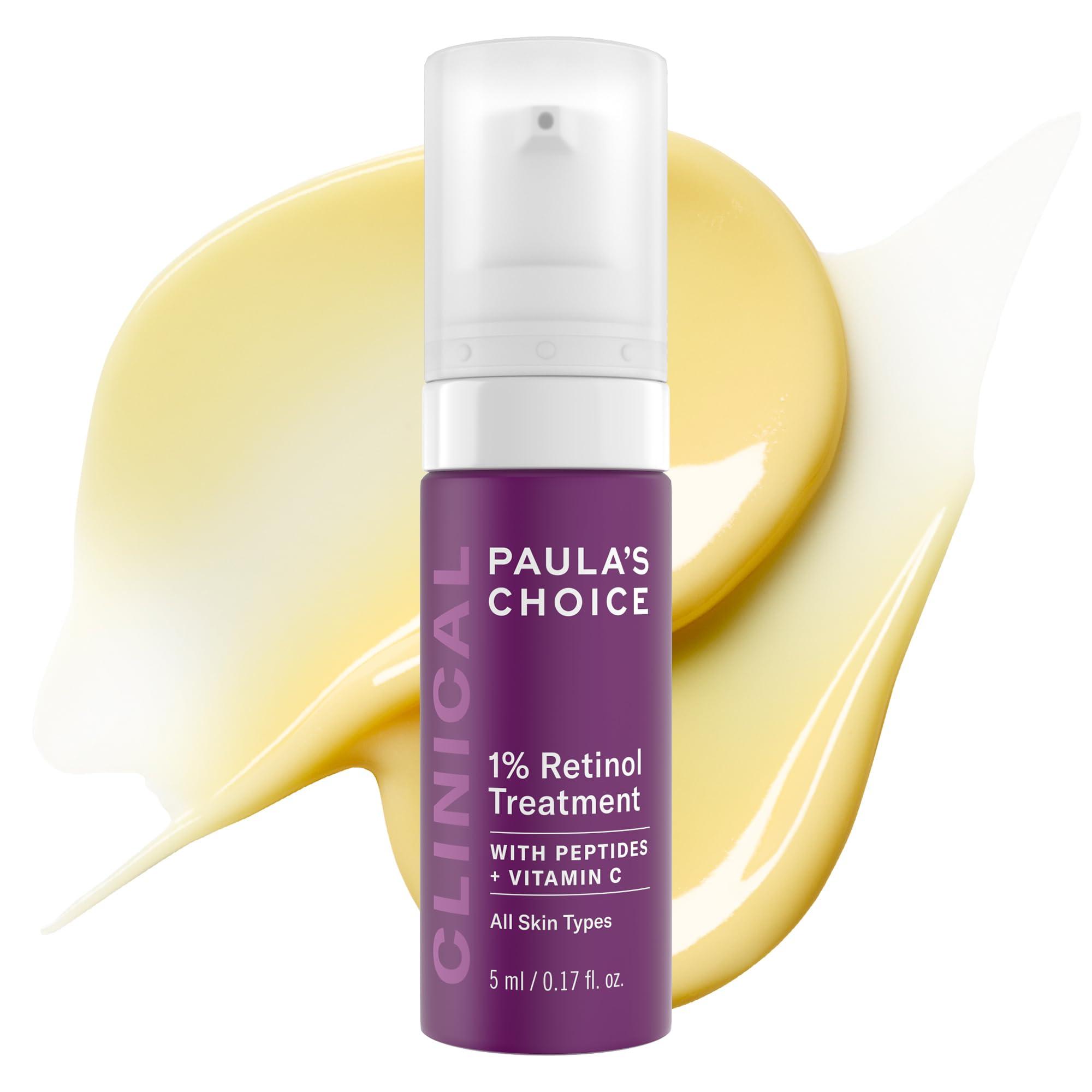 Paula's Choice Paula's Choice CLINICAL 1% Retinol Treatment Cream with Peptides, Vitamin C & Licorice Extract, Anti-Aging & Wrinkles, Travel Size. PACKAGING MAY VARY.