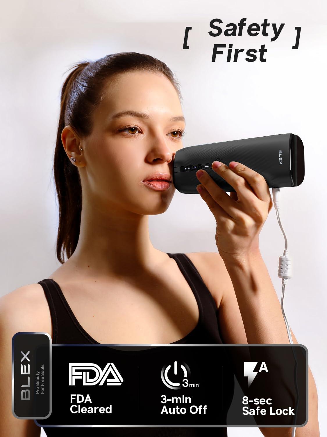 Blex Blex Laser Hair Removal for Women and Men, IPL Hair Removal Device Effective in 2 Weeks, with Ultra-Fast 0.2s Light Emission, Comfortable and Painless