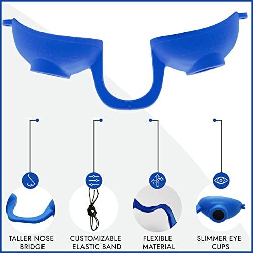 Super Sunnies Super Sunnies Flex Flexible UV Eye Protection, FDA Compliant Individual Tanning Bed Goggles Eyeshields, With a Clear Case/Box (Blue)