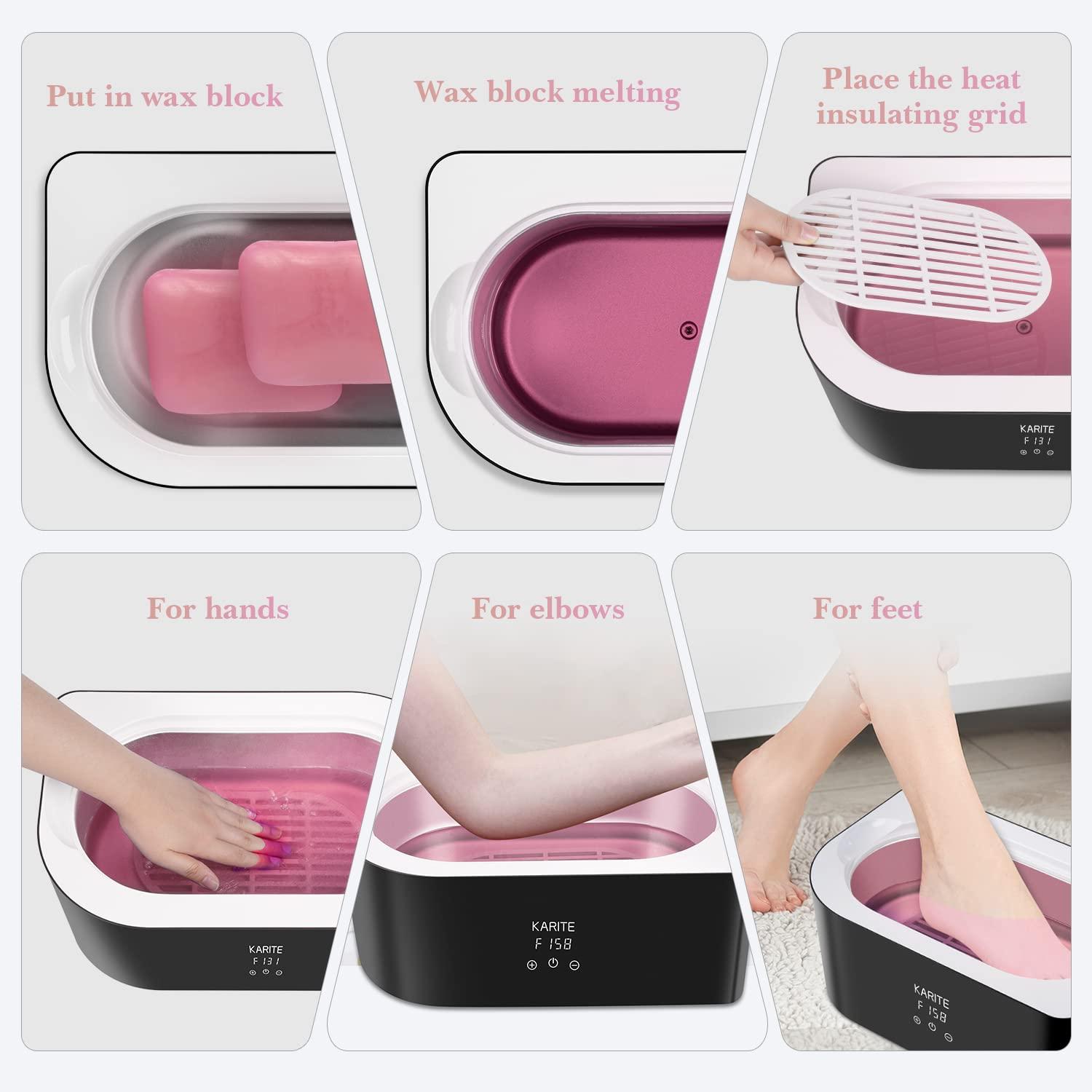 Karite KARITE Paraffin Wax Refills, 10 Pack Peach Scented Paraffin Wax Beads Blocks for Paraffin Bath, Paraffin Wax Machine Refills for Hand Feet Dry Skin,Rrelieves muscle fatigue, Hydration and nourish