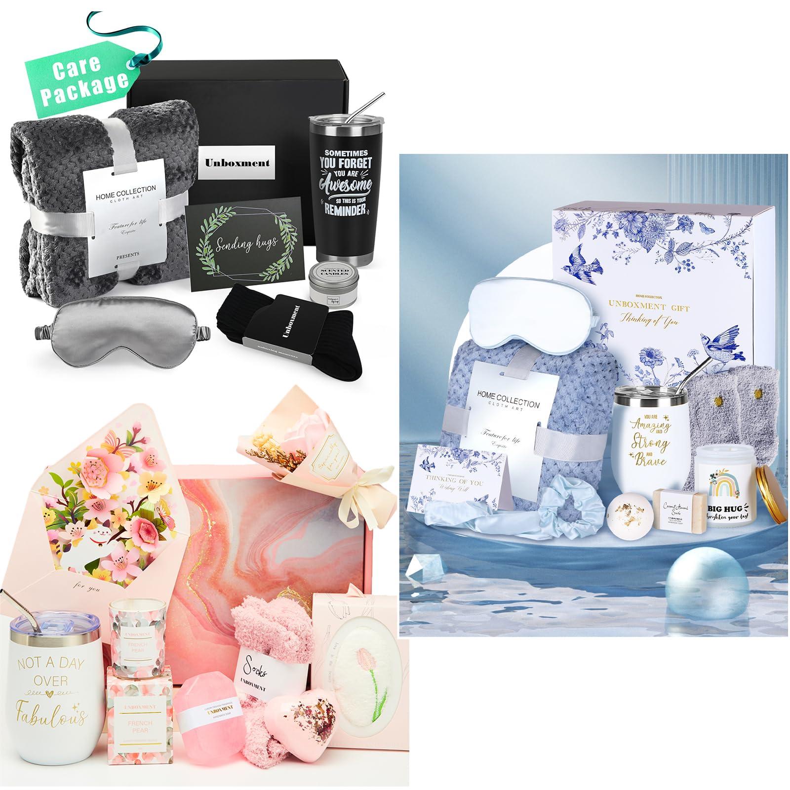 UNBOXMENT UNBOXMENT CARE PACKAGE FOR MEN AND WOMEN, FEEL BETTER GIFTS, GET WELL SOON GIFT BASKETS