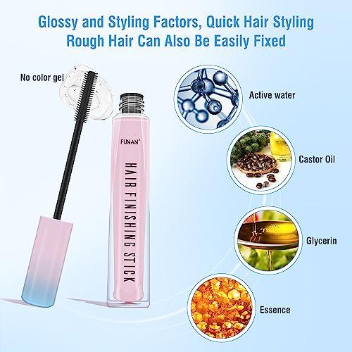 FUNAN FUNAN Hair Finishing Stick, Flyaway Feel Stick Hair, Small Broken Hairs Finishing Cream, Non-Greasy and Non-Sticky (1 Pack)
