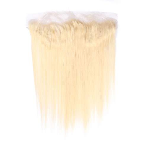 Generic Cloud Hair Blench Blonde 613 Color hair 3bundles With Lace Frontal 4Pcs Lot Blonde Ear To Ear Frontal And Human Hair Wefts Extension (14 14 14+12 inch frontal)