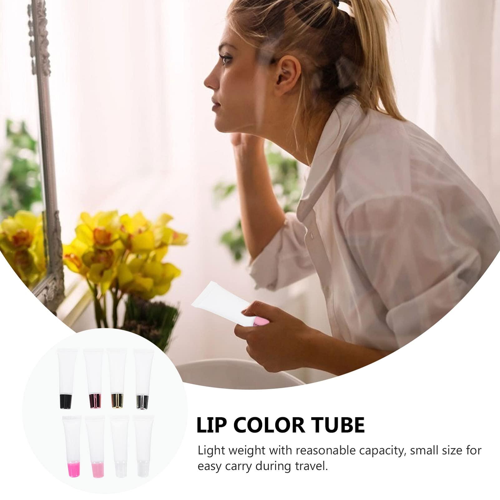 Beaupretty 8pcs Squeeze Tube Mini Lipstick Containers Mini Lip Gloss Tube Diy Lip Color Bottle Lip Gloss Bottle Irish Accessories for Women Empty Bracket Travel Plastic Pp Filling