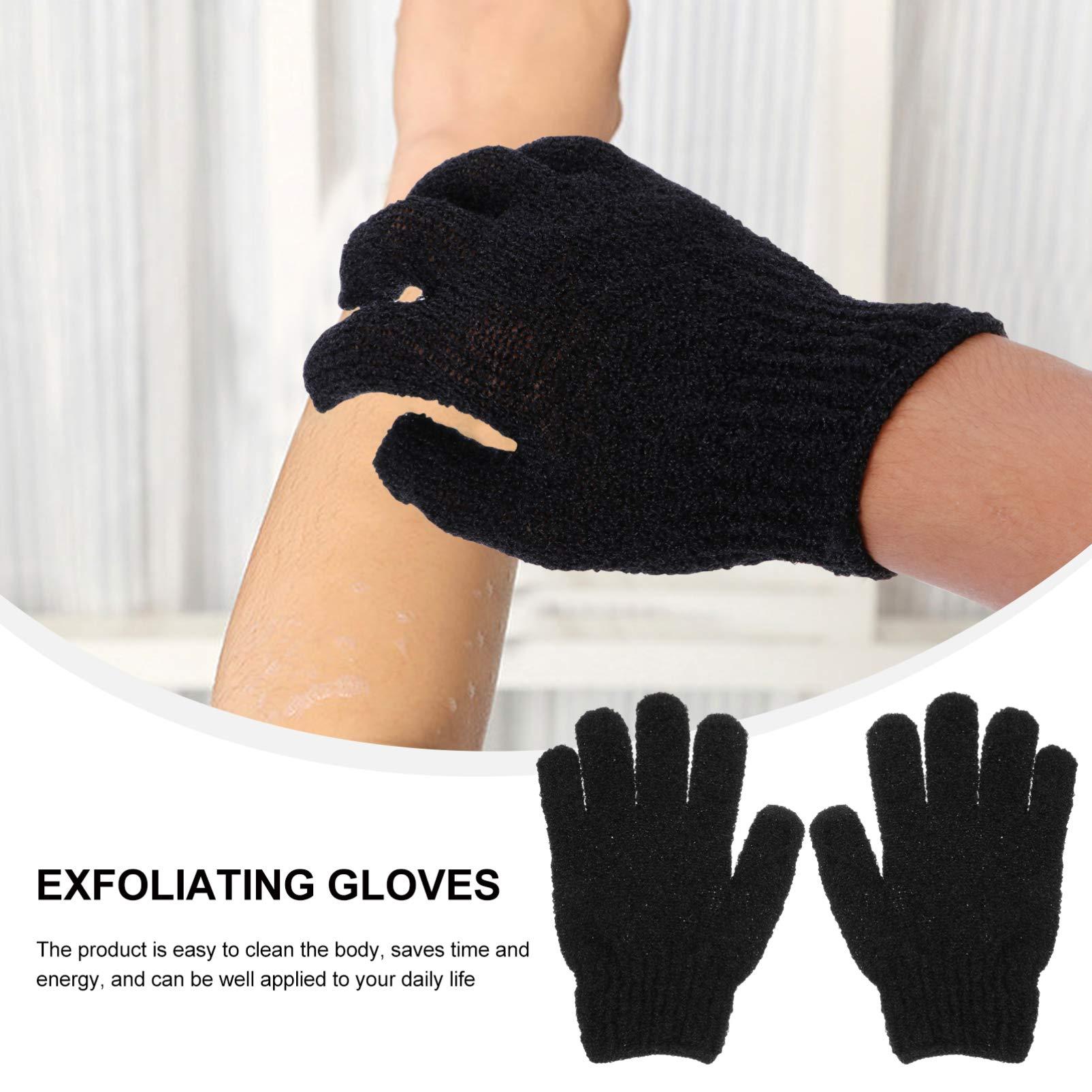 Healifty 4 Pairs Back Scrub Gloves Exfoliating Mitt Shower Gloves Exfoliating Gloves Exfoliating Sponge Shower Scrub Gloves Mens Exfoliating Shower Mitt Dead Spa Polyester Man